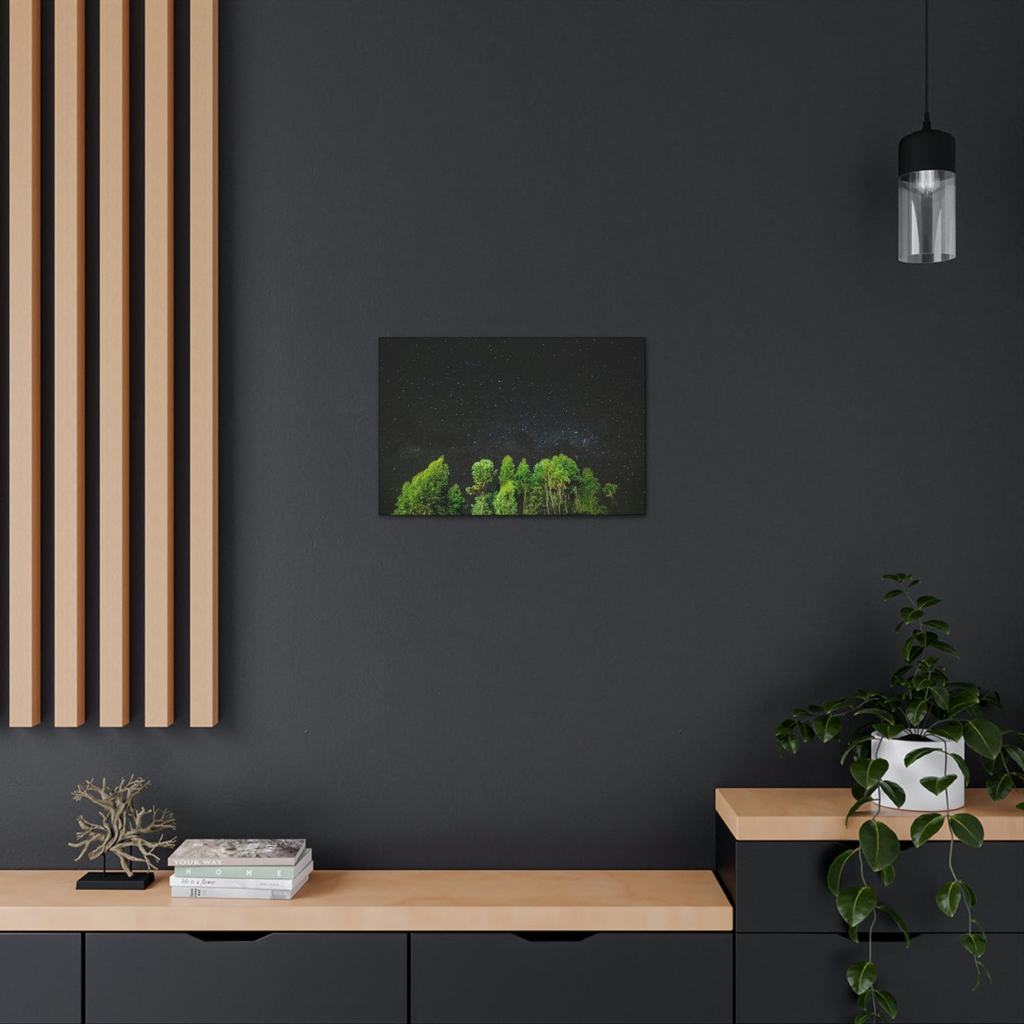 Starry Forest - Star, Forest, Nature - Canvas Gallery Wraps