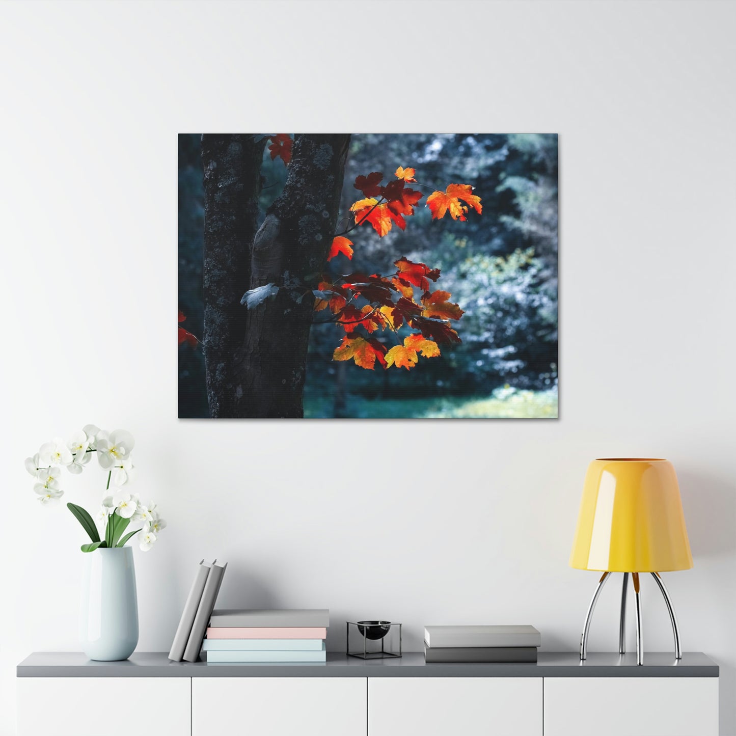 The last Leaves, Fall, Foliage, Nature, Forest - Canvas Gallery Wraps