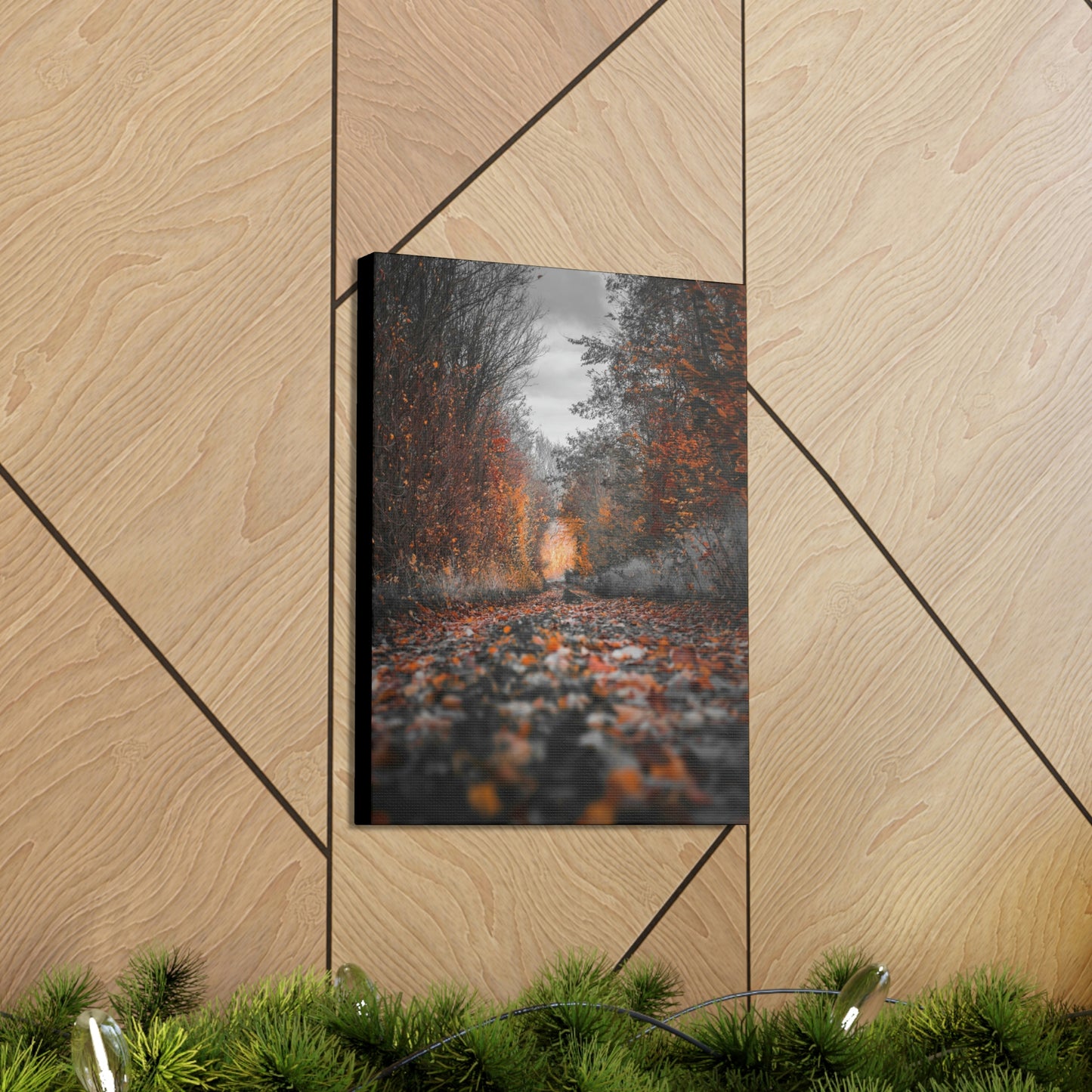 Fall road - Foliage, Nature, Forest, Leaves - Canvas Gallery Wraps