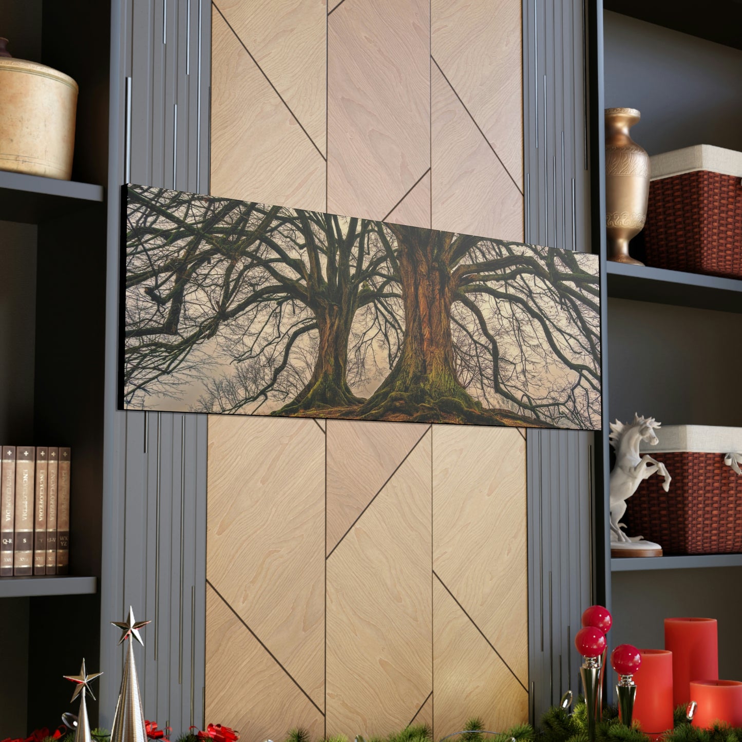 Dark Trees - Nature, Trees, Dark Canvas Gallery Wraps