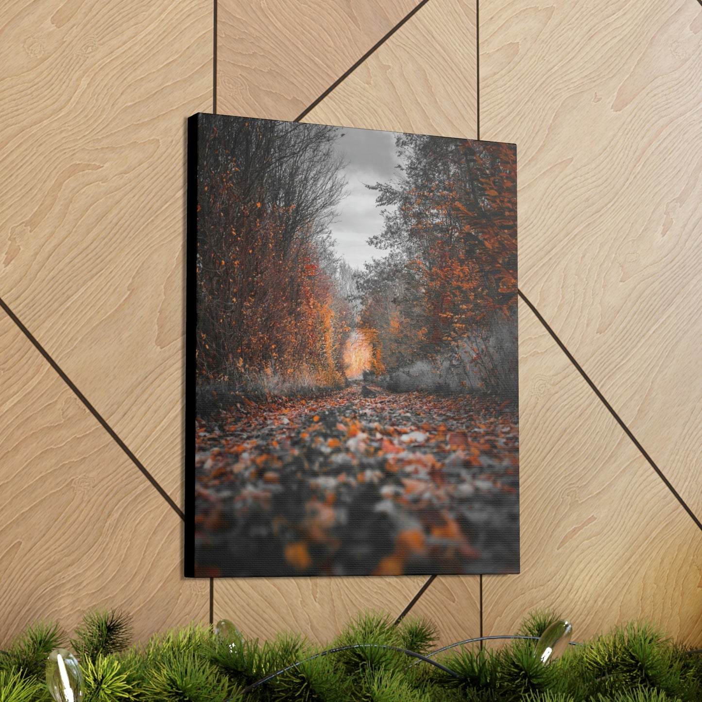 Fall road - Foliage, Nature, Forest, Leaves - Canvas Gallery Wraps