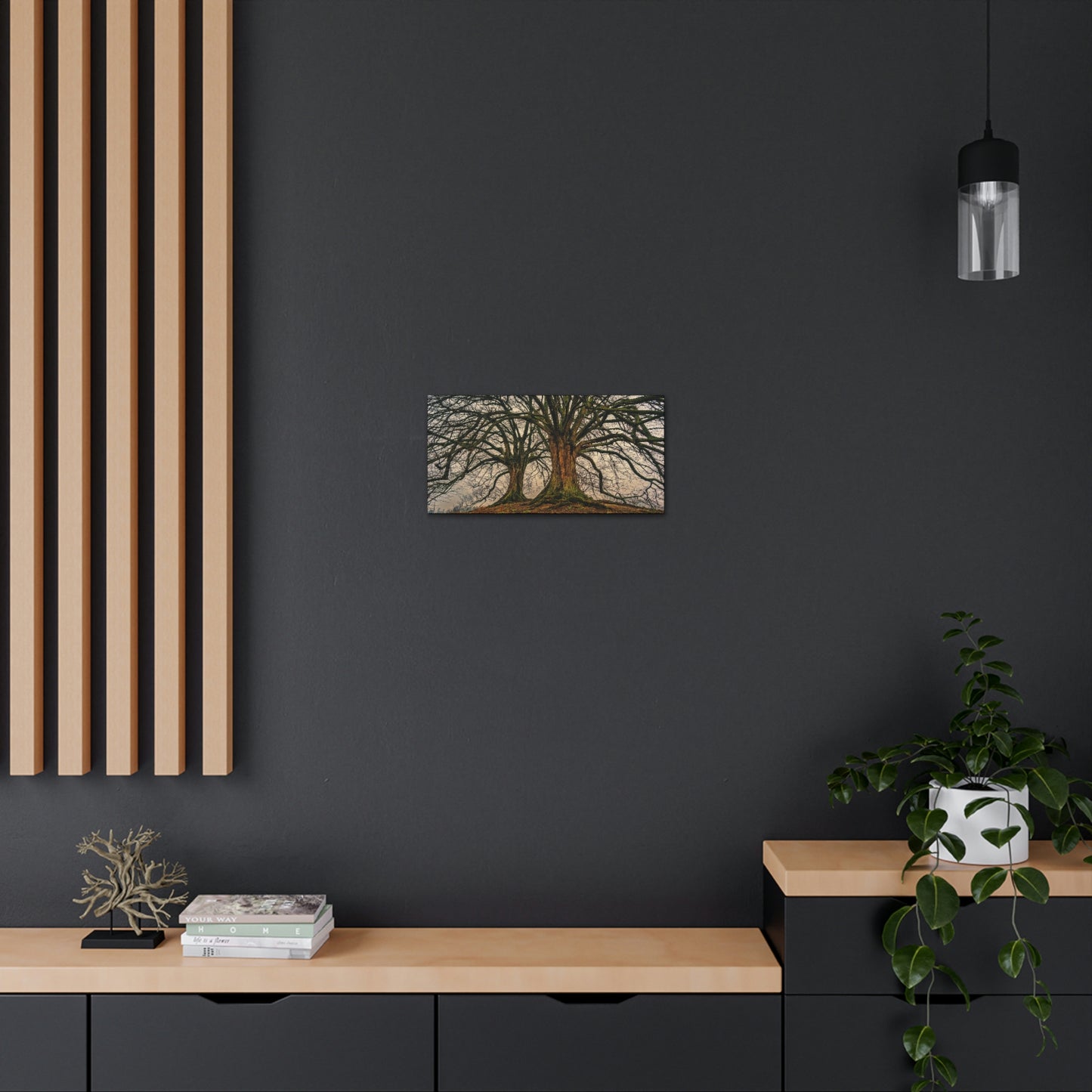 Dark Trees - Nature, Trees, Dark Canvas Gallery Wraps