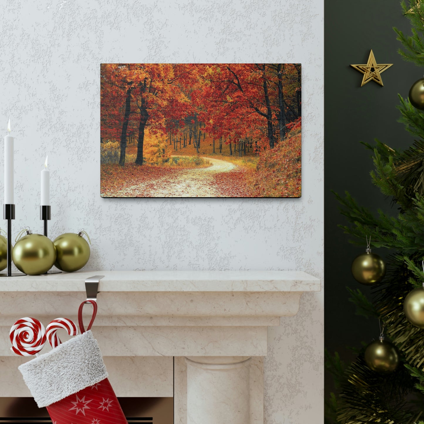 Fall Trail - Foliage forest - Canvas Gallery Wraps