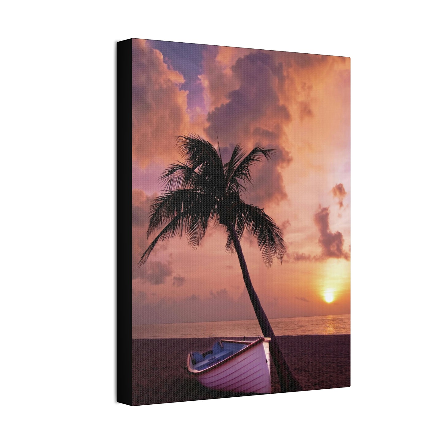 Beach Sunset Polyester Canvas