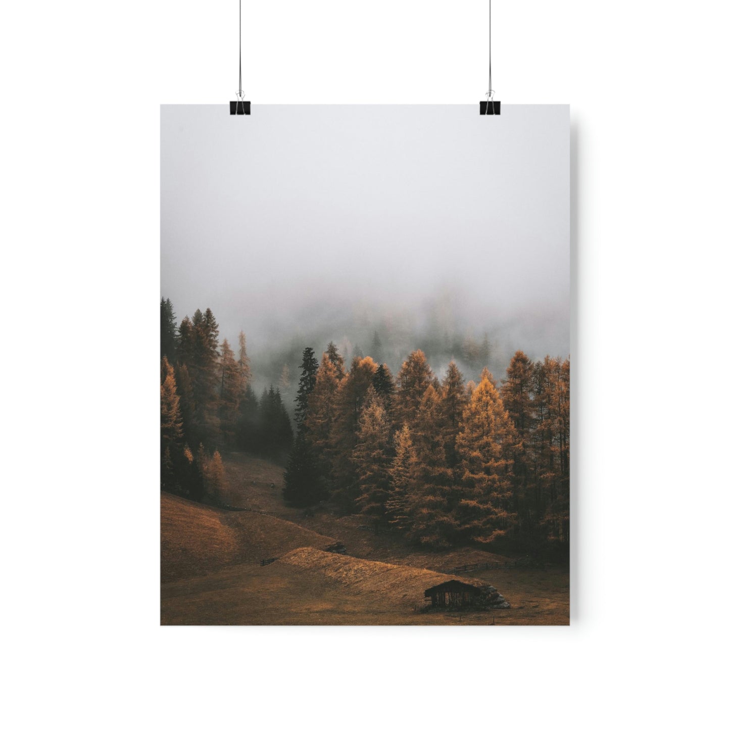 Smokey Mountains, Forest, Fog - Premium Matte Vertical Posters