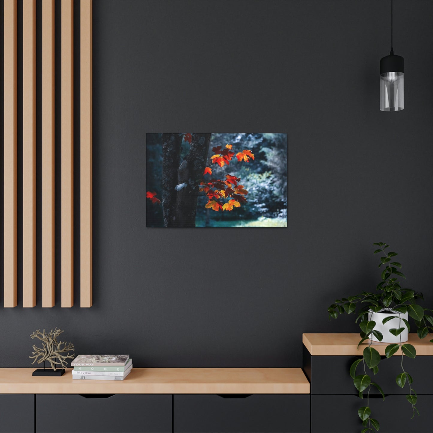The last Leaves, Fall, Foliage, Nature, Forest - Canvas Gallery Wraps
