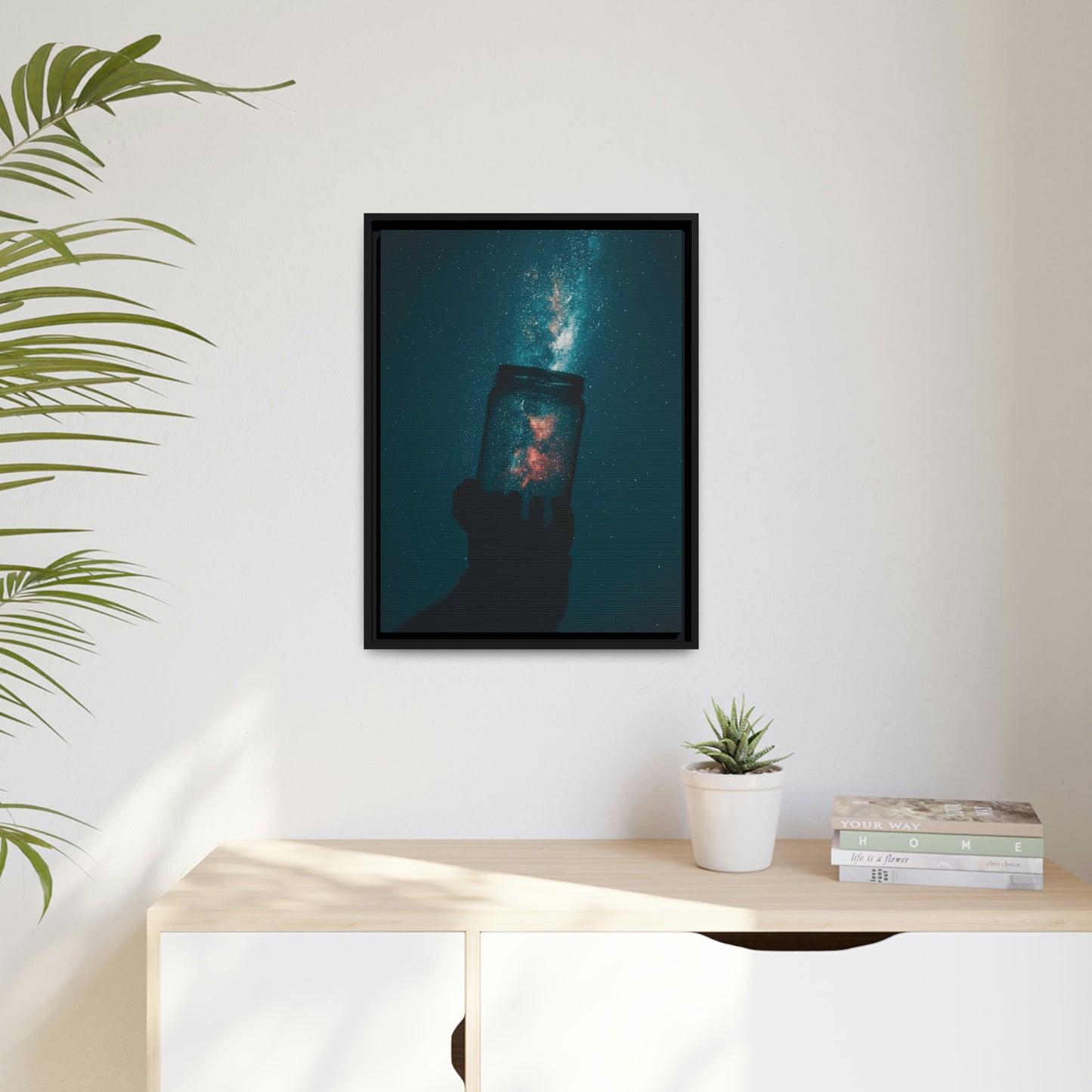Star Catcher - Matte Canvas, Black Frame