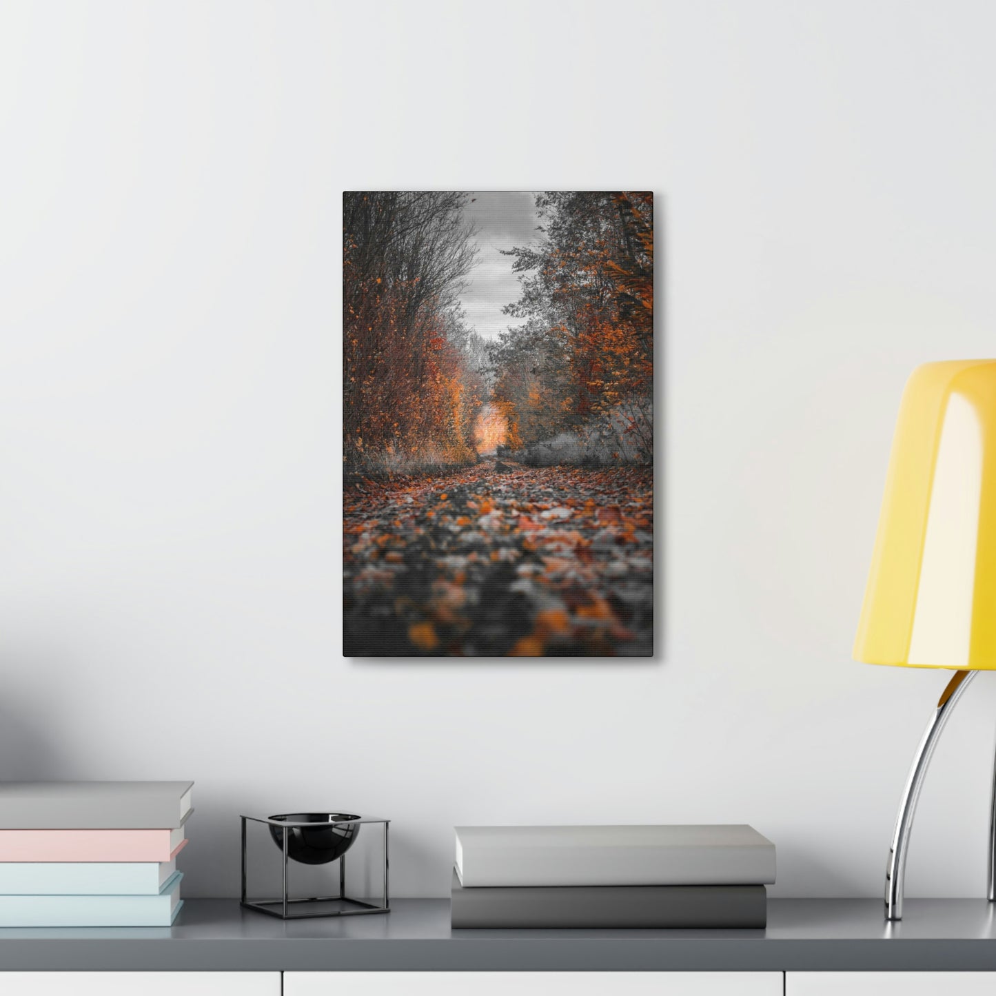 Fall road - Foliage, Nature, Forest, Leaves - Canvas Gallery Wraps
