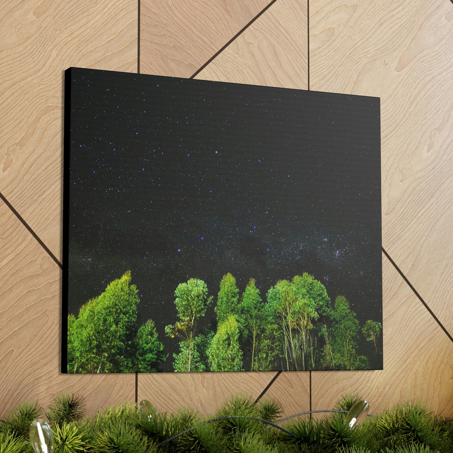 Starry Forest - Star, Forest, Nature - Canvas Gallery Wraps