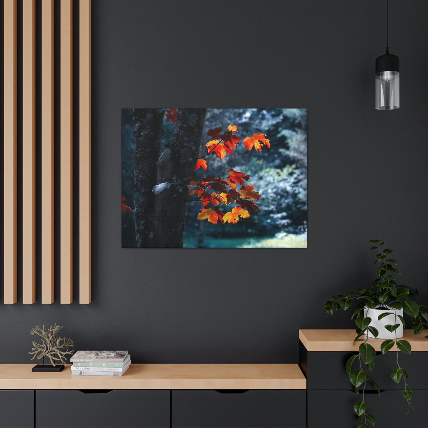 The last Leaves, Fall, Foliage, Nature, Forest - Canvas Gallery Wraps