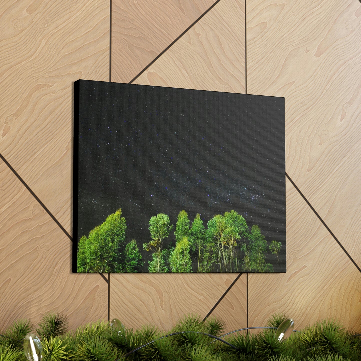 Starry Forest - Star, Forest, Nature - Canvas Gallery Wraps