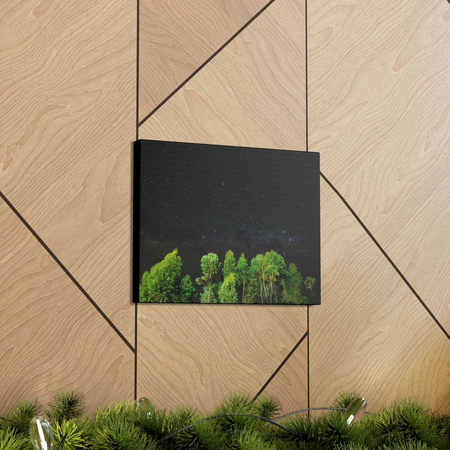 Starry Forest - Star, Forest, Nature - Canvas Gallery Wraps