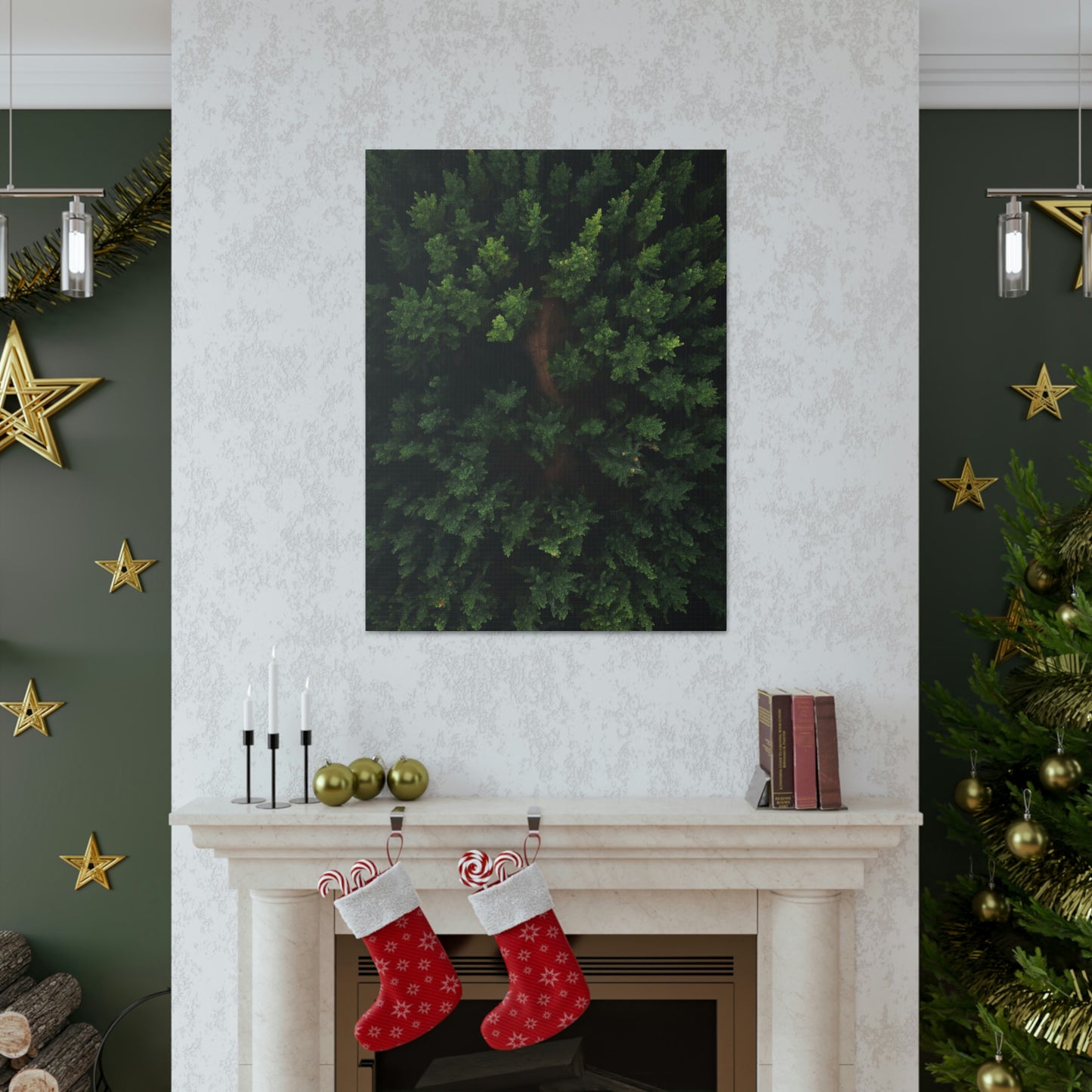 Forest eagle-view - Canvas Gallery Wraps