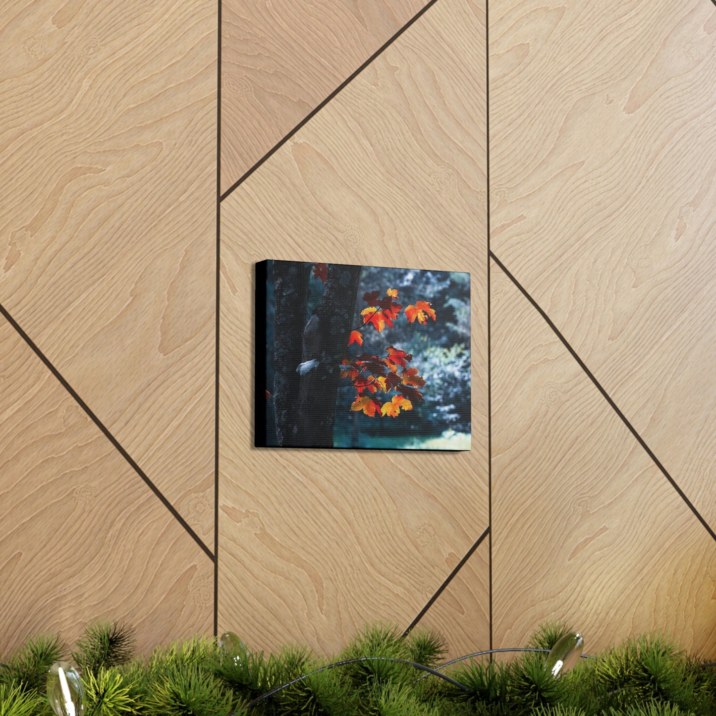 The last Leaves, Fall, Foliage, Nature, Forest - Canvas Gallery Wraps