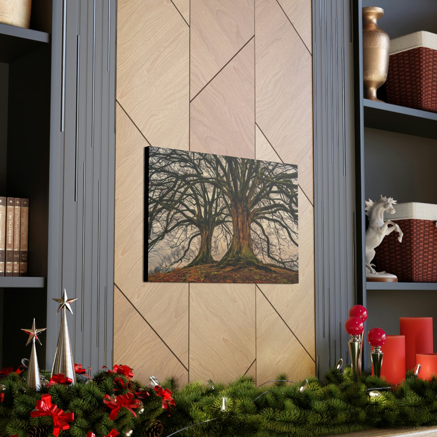 Dark Trees - Nature, Trees, Dark Canvas Gallery Wraps