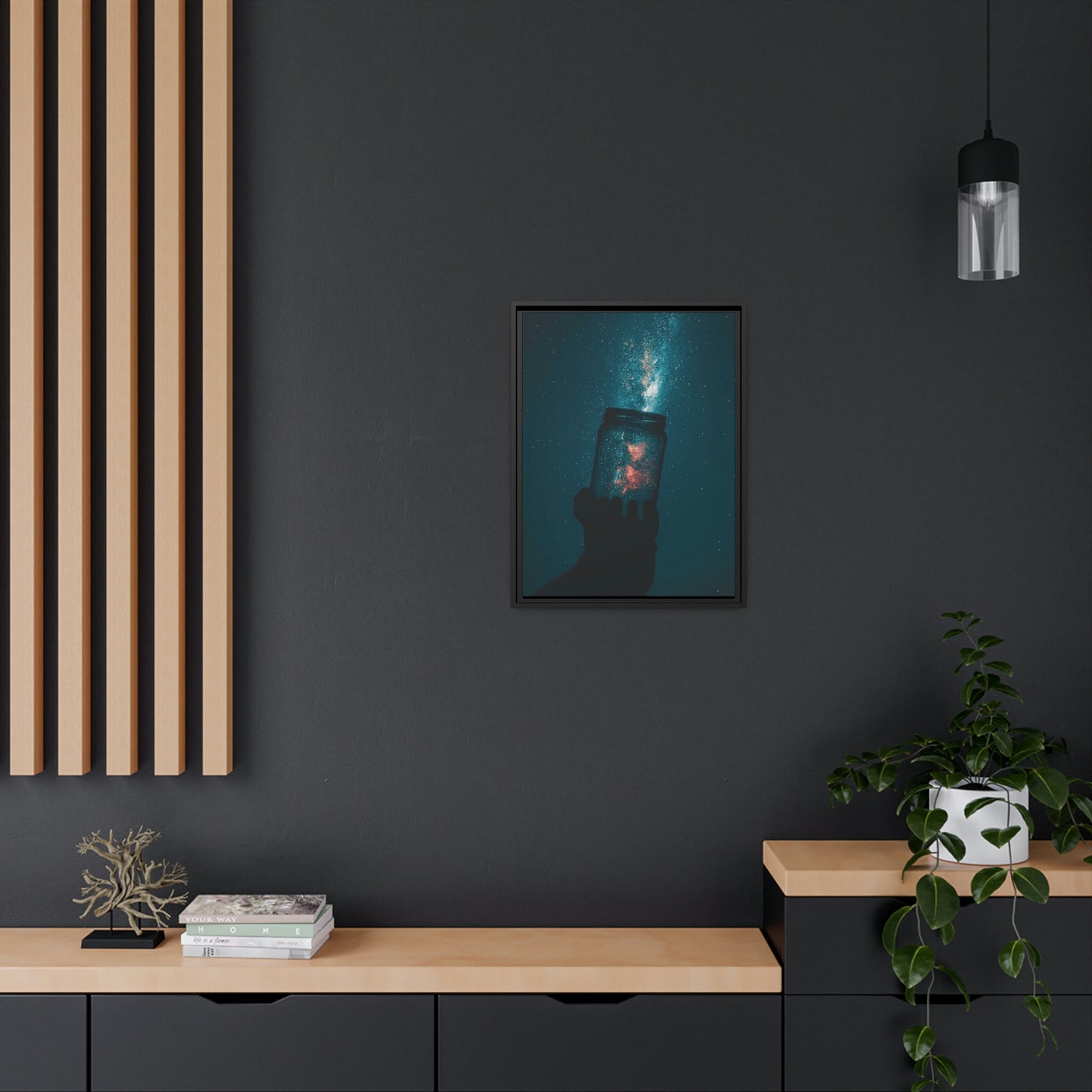 Star Catcher - Matte Canvas, Black Frame