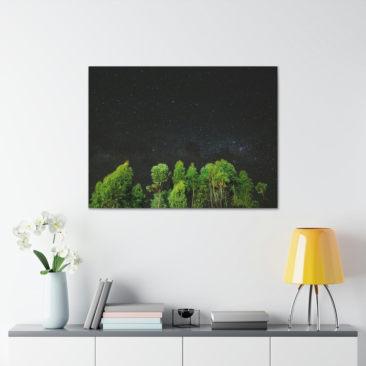 Starry Forest - Star, Forest, Nature - Canvas Gallery Wraps
