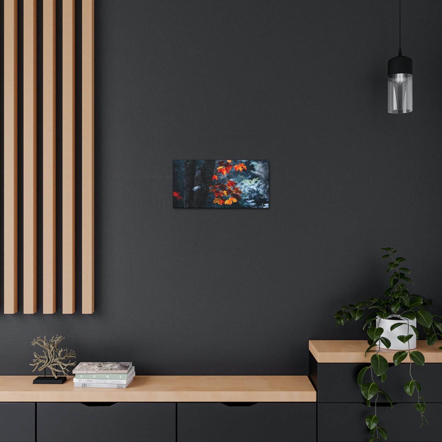 The last Leaves, Fall, Foliage, Nature, Forest - Canvas Gallery Wraps
