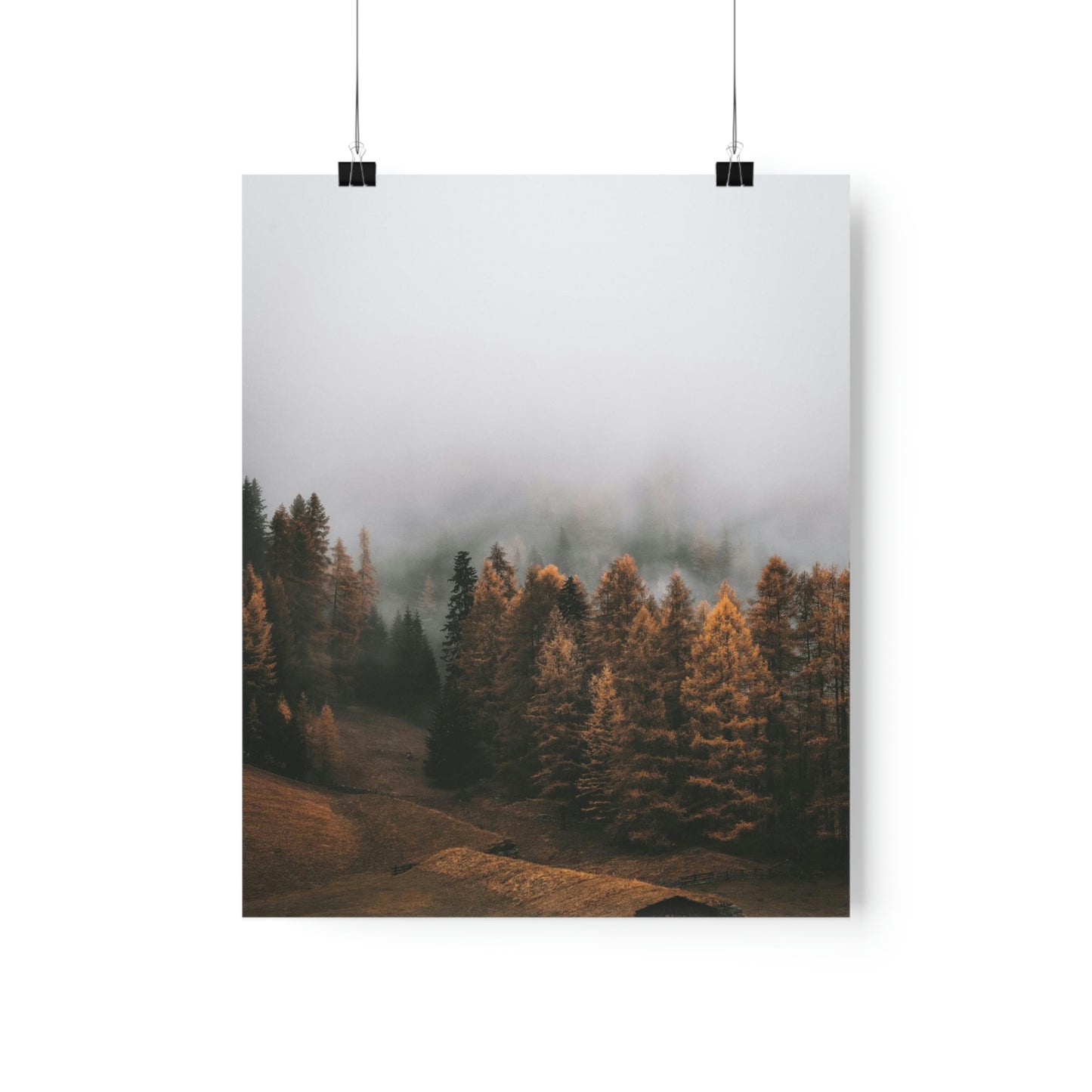 Smokey Mountains, Forest, Fog - Premium Matte Vertical Posters