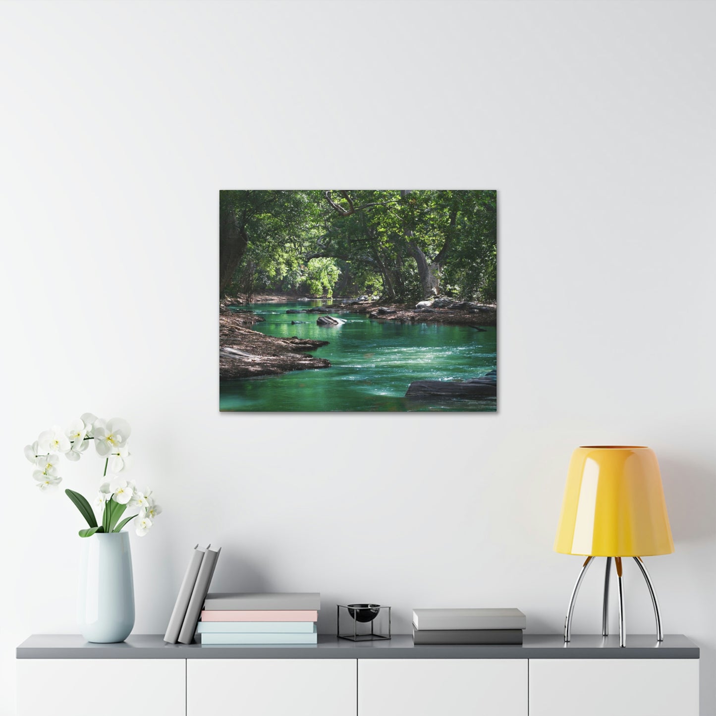 Scenic River - Forest - Canvas Gallery Wraps