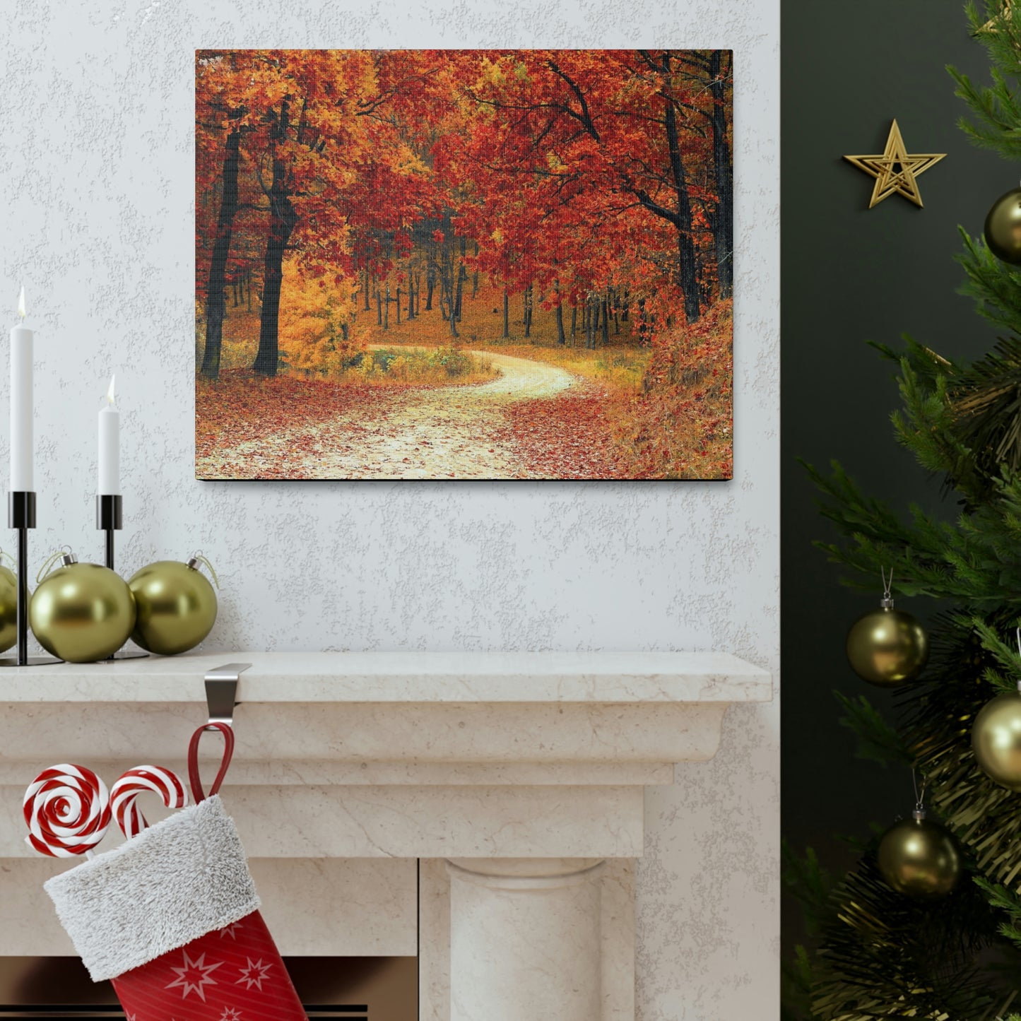 Fall Trail - Foliage forest - Canvas Gallery Wraps