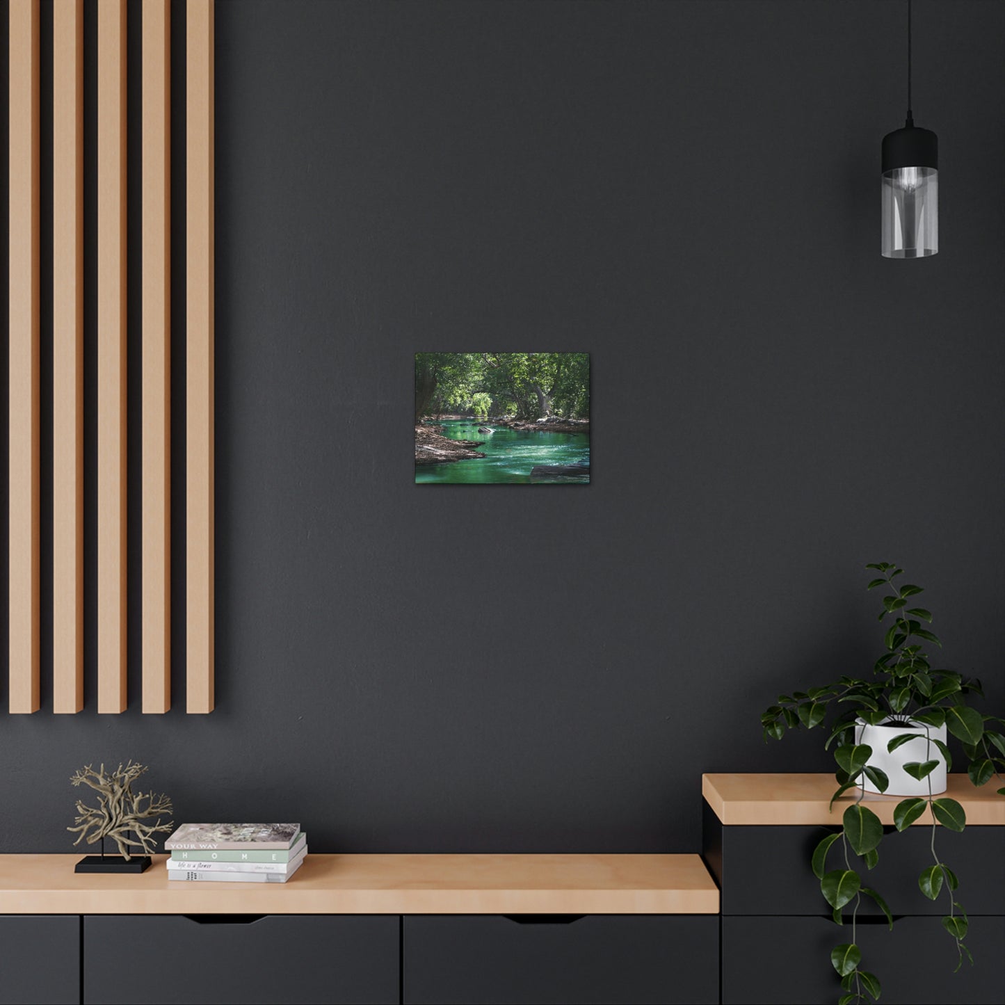Scenic River - Forest - Canvas Gallery Wraps