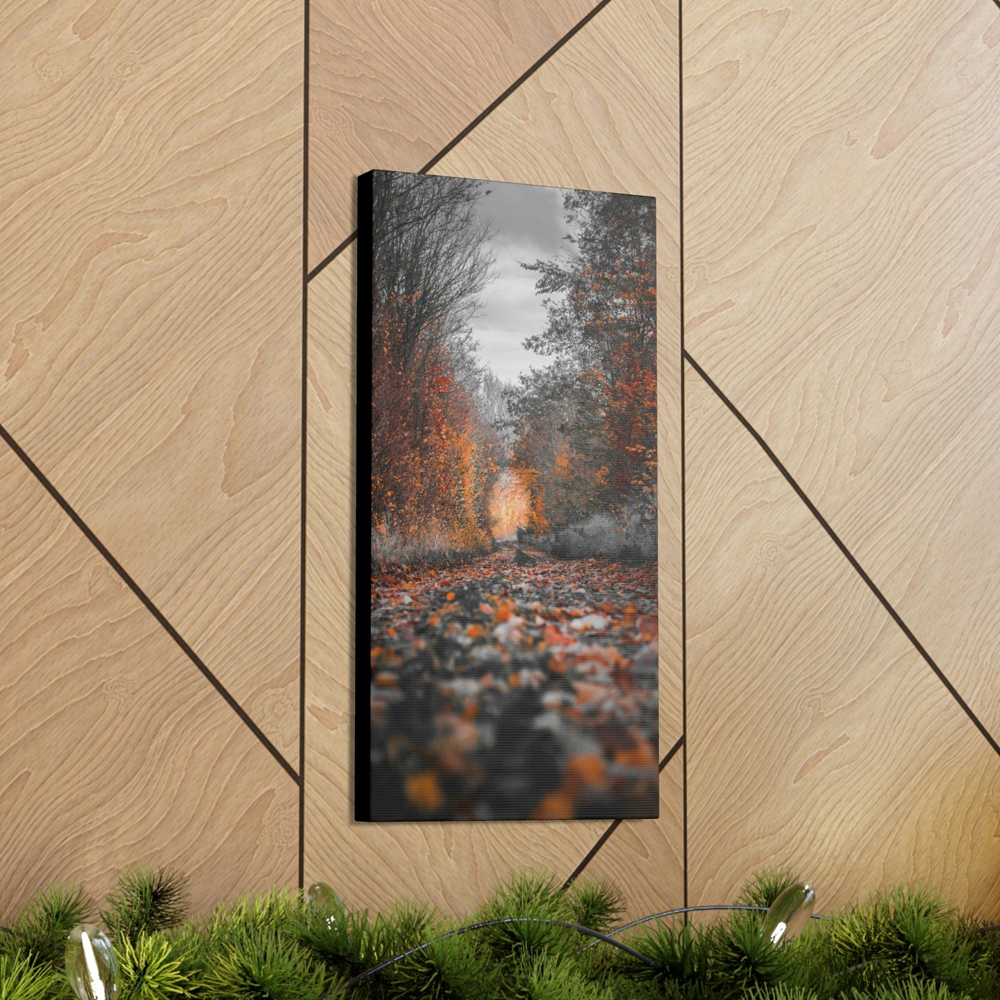 Fall road - Foliage, Nature, Forest, Leaves - Canvas Gallery Wraps