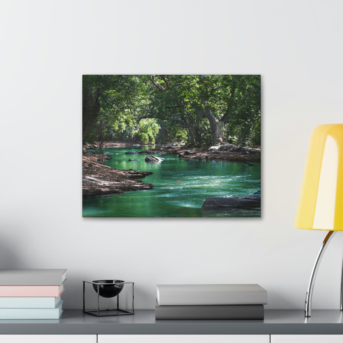 Scenic River - Forest - Canvas Gallery Wraps