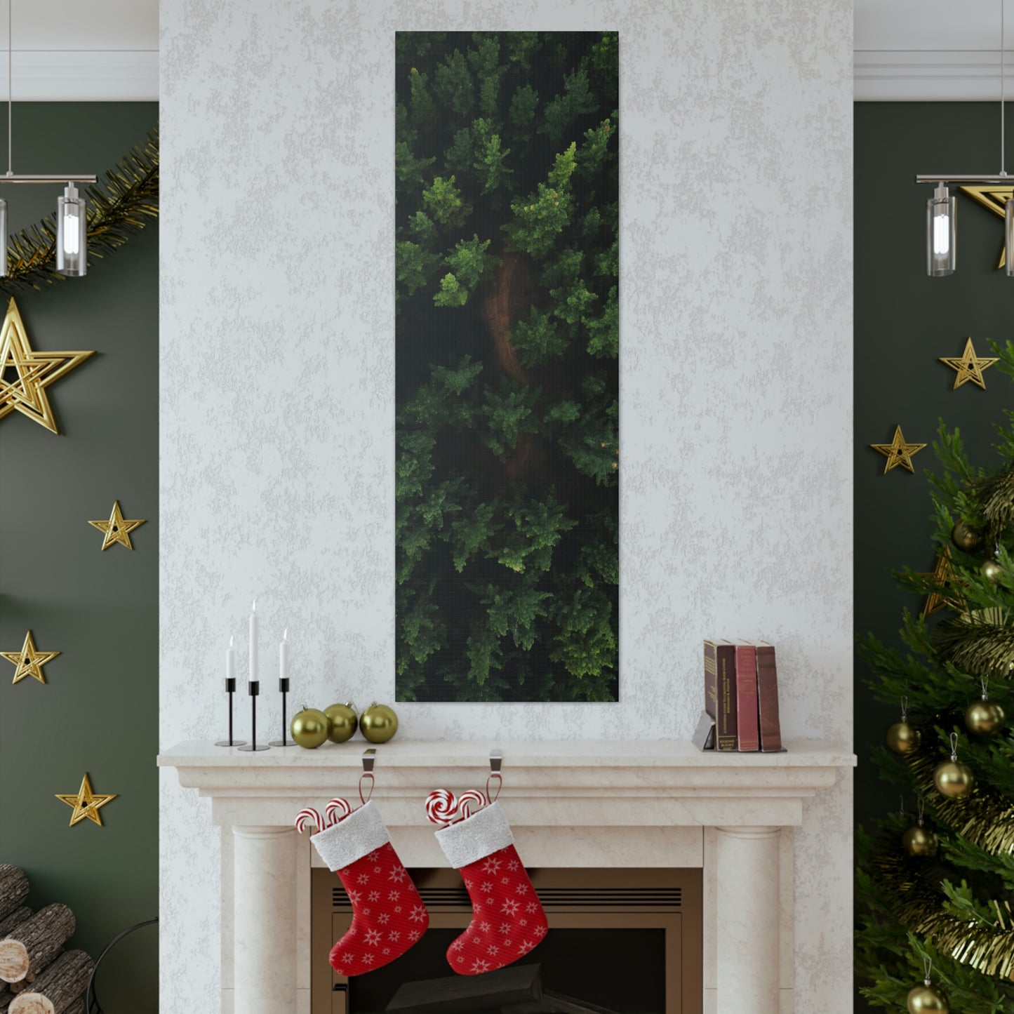 Forest eagle-view - Canvas Gallery Wraps