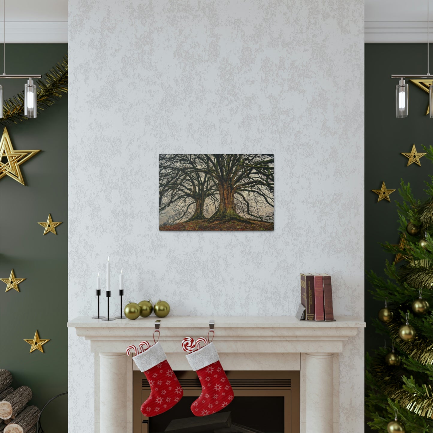 Dark Trees - Nature, Trees, Dark Canvas Gallery Wraps