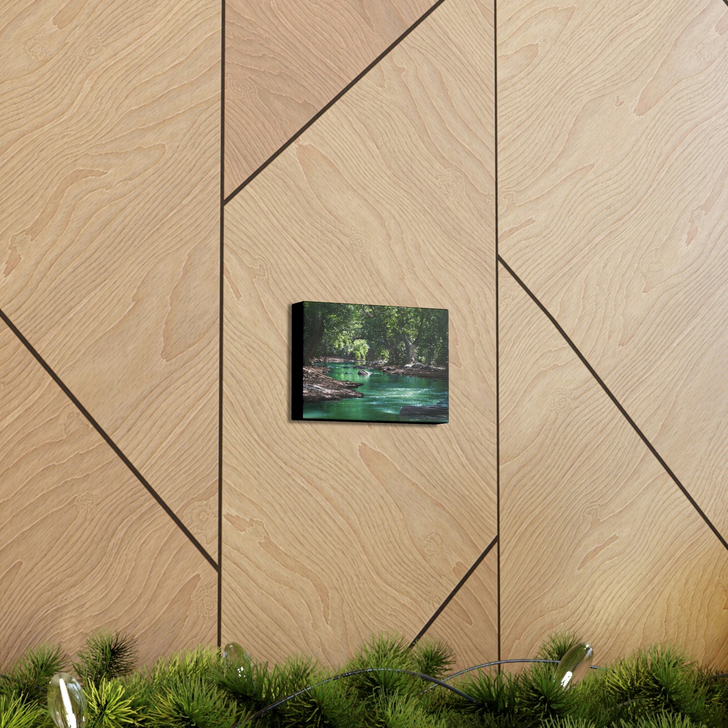Scenic River - Forest - Canvas Gallery Wraps