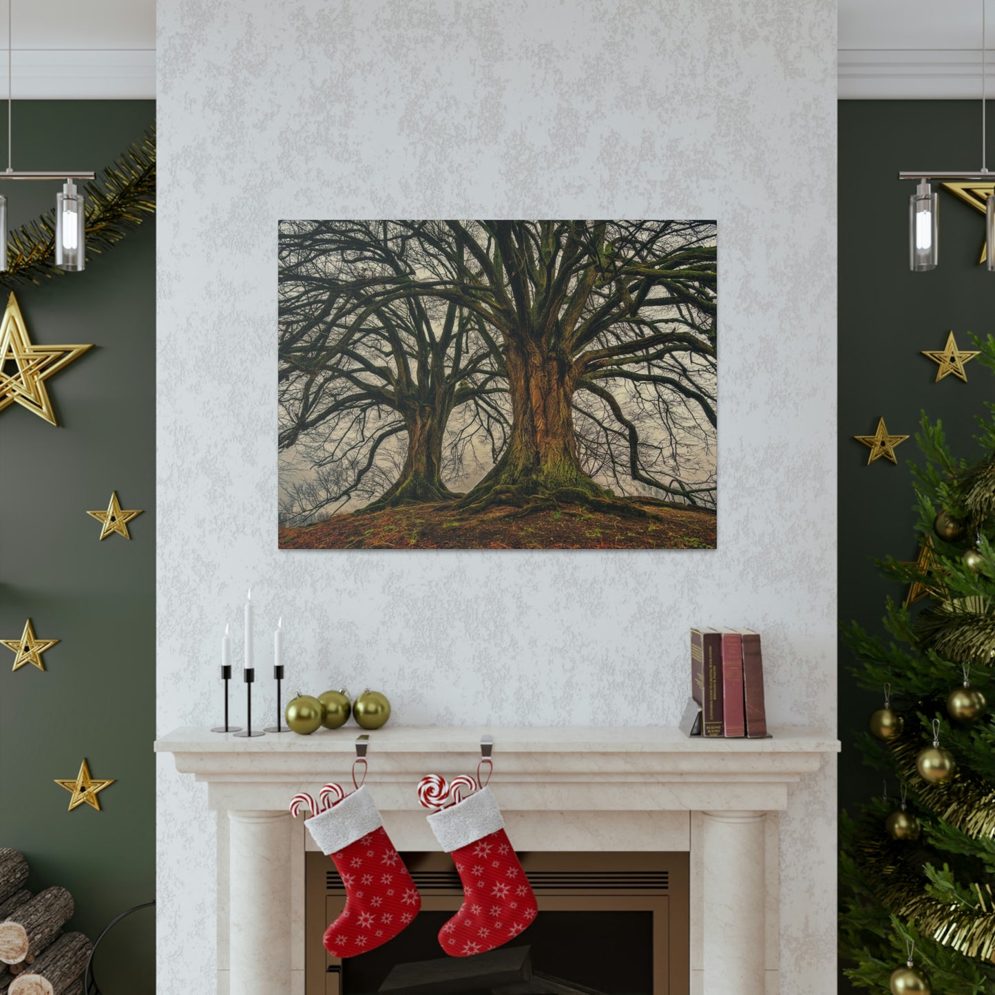 Dark Trees - Nature, Trees, Dark Canvas Gallery Wraps
