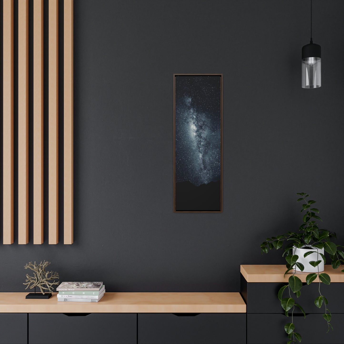 Star Scape, Stars, Space, Galaxy, Night sky - Gallery Canvas Wraps, Vertical Frame