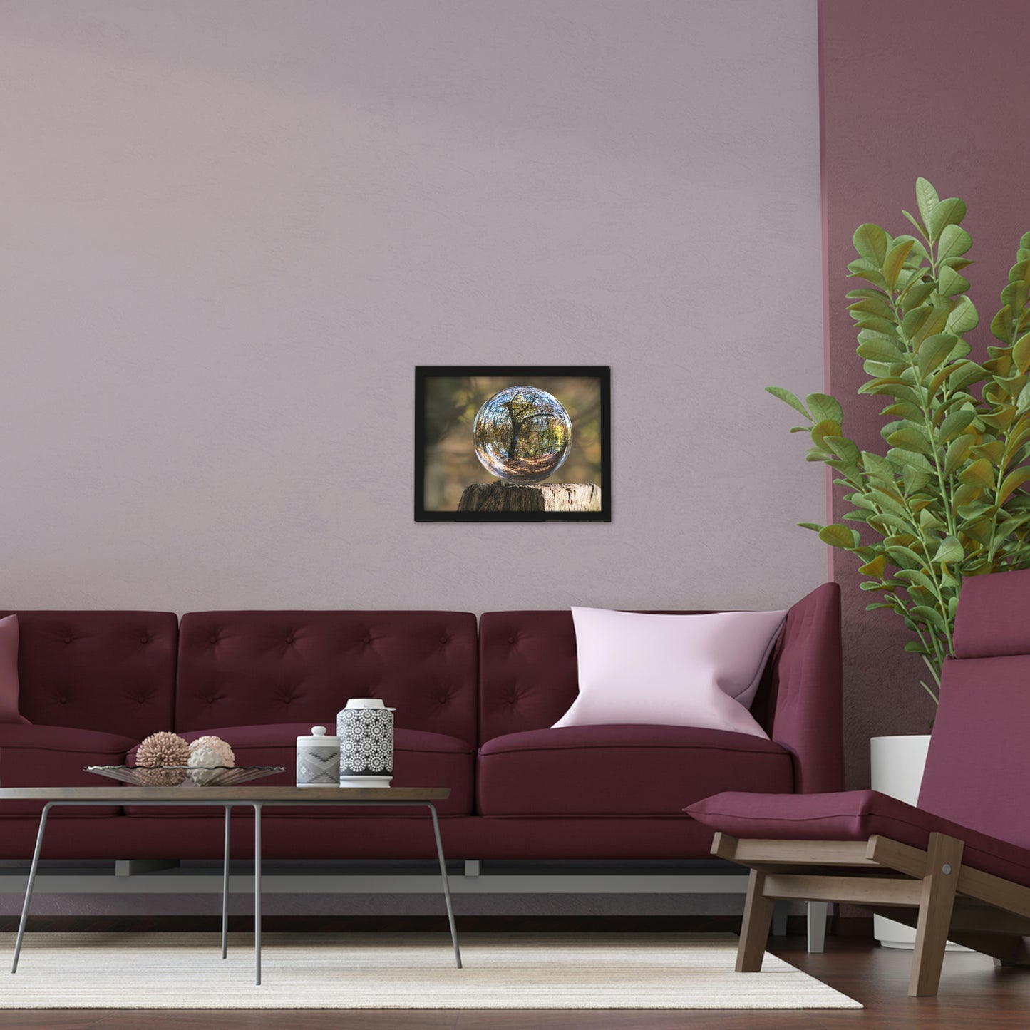 Forest Globe - Framed Poster, Horizontal