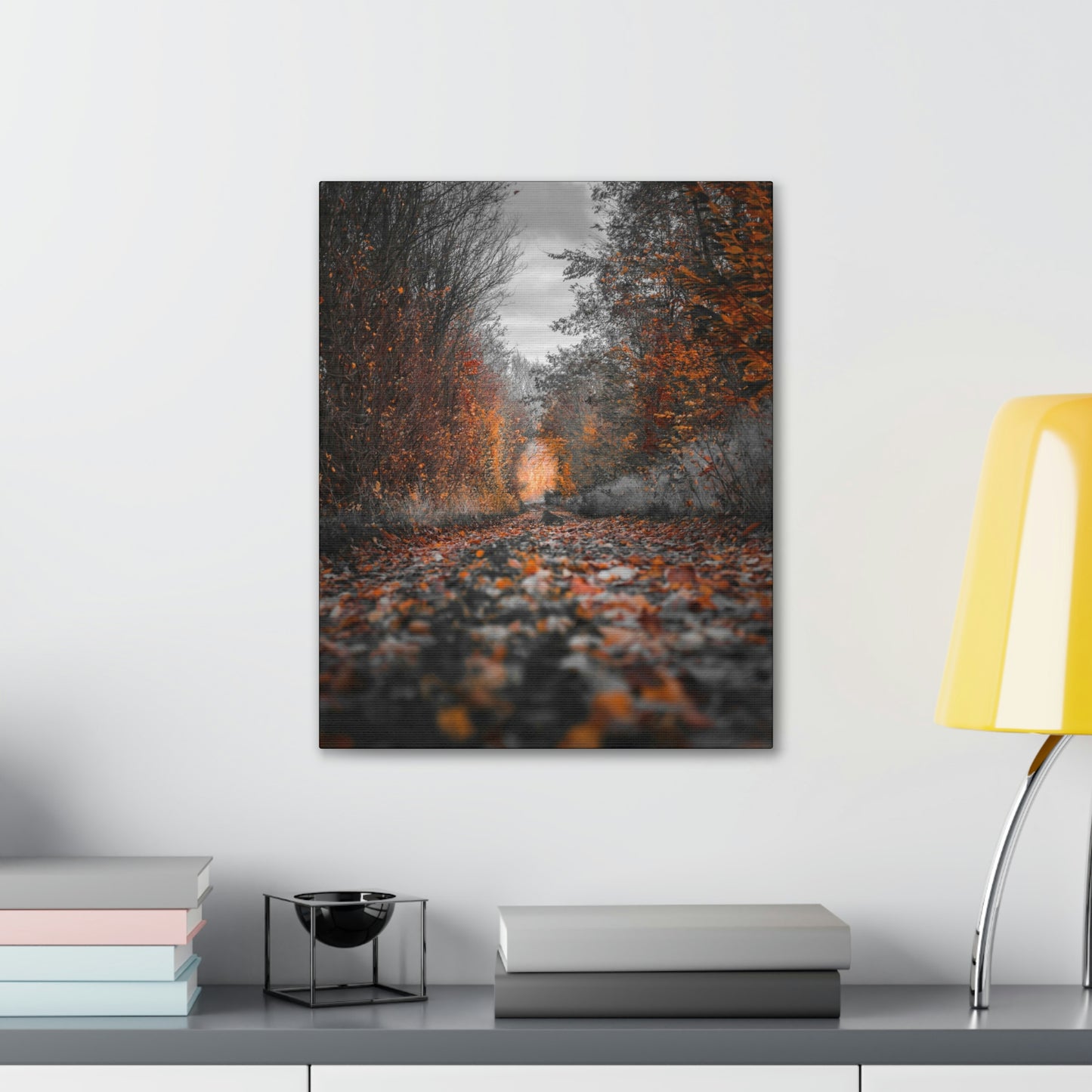 Fall road - Foliage, Nature, Forest, Leaves - Canvas Gallery Wraps