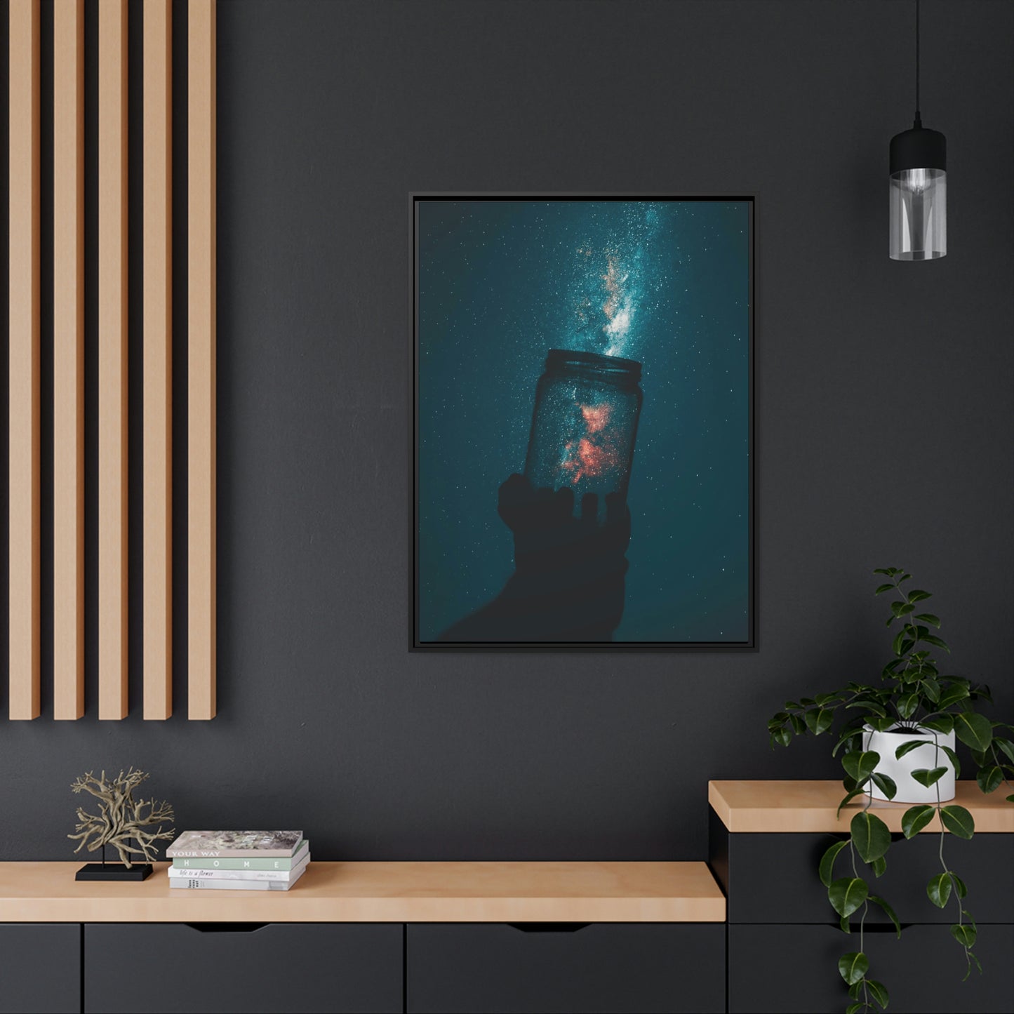 Star Catcher - Matte Canvas, Black Frame