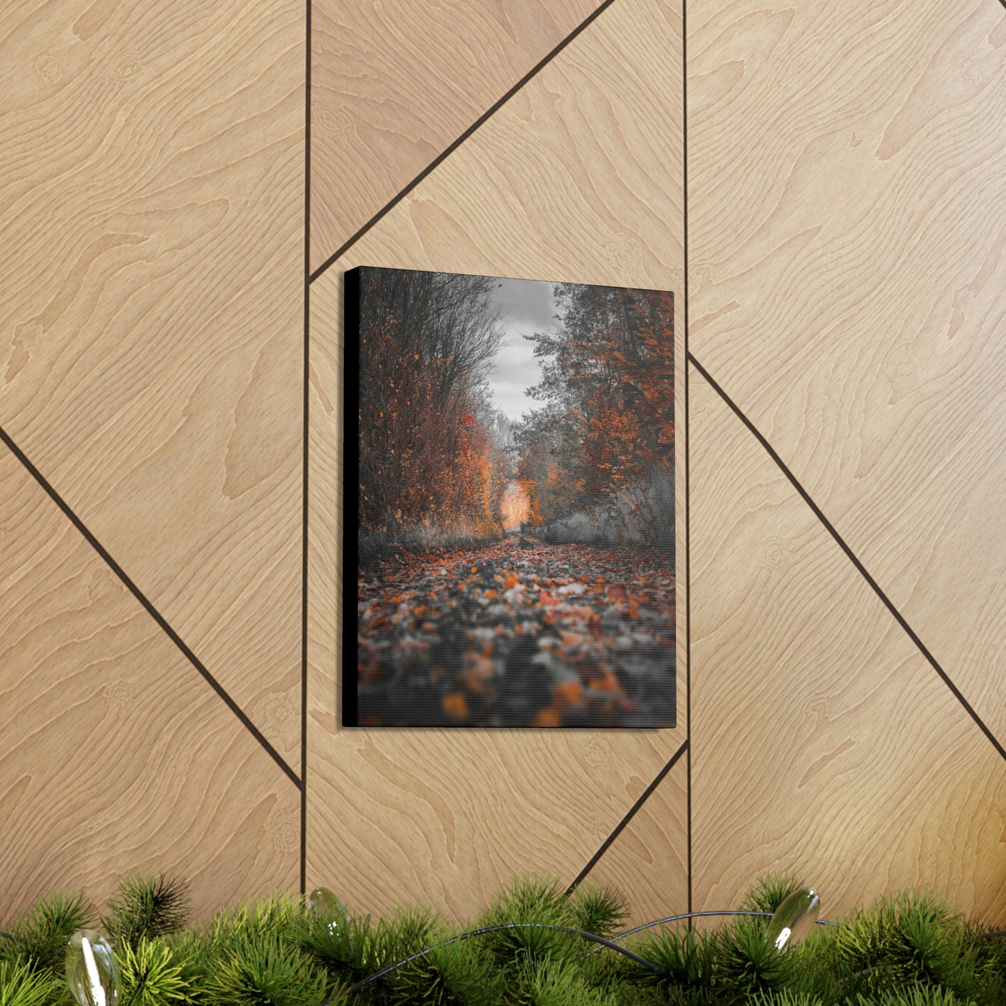 Fall road - Foliage, Nature, Forest, Leaves - Canvas Gallery Wraps
