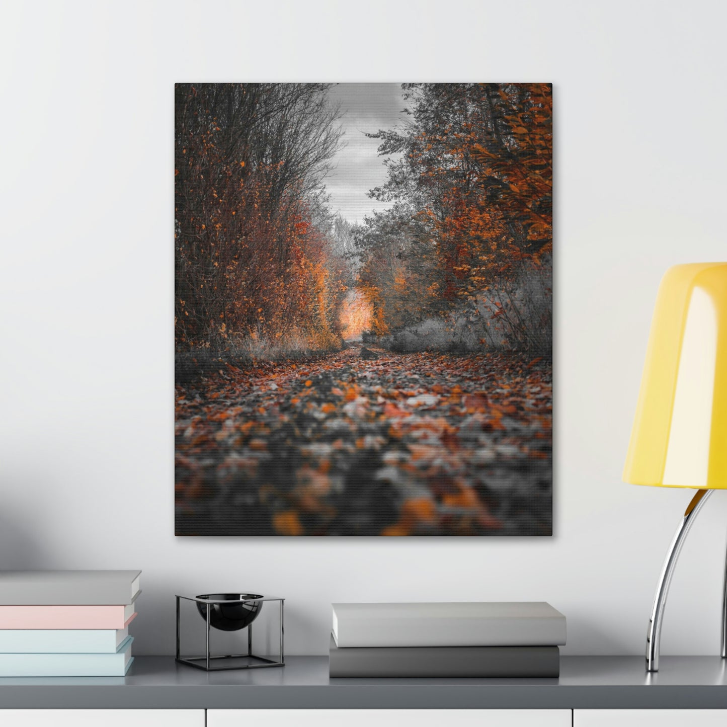 Fall road - Foliage, Nature, Forest, Leaves - Canvas Gallery Wraps
