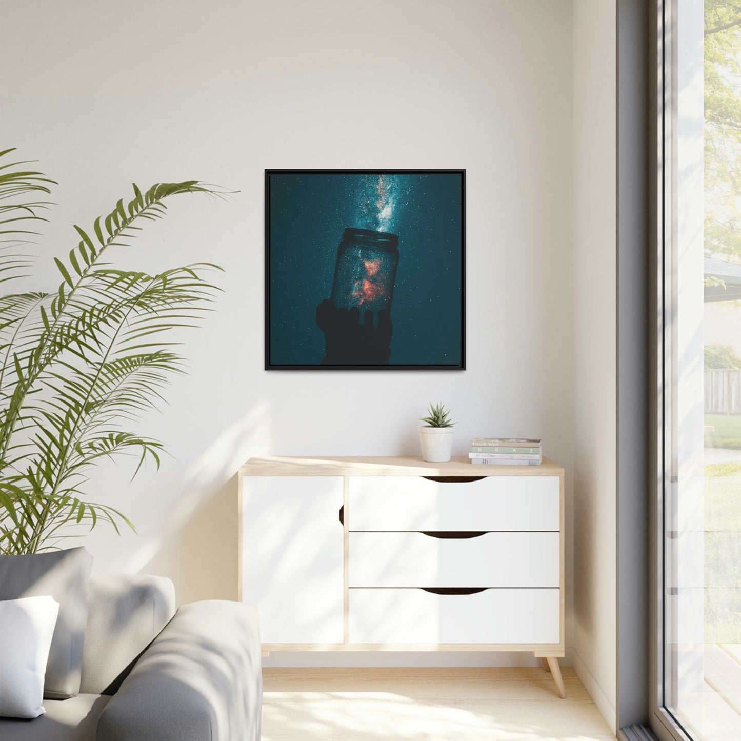 Star Catcher - Matte Canvas, Black Frame