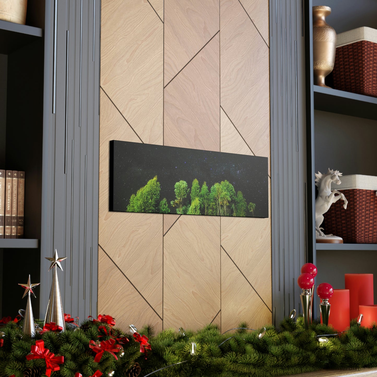 Starry Forest - Star, Forest, Nature - Canvas Gallery Wraps