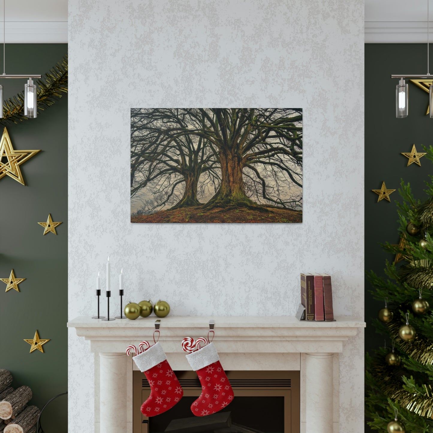 Dark Trees - Nature, Trees, Dark Canvas Gallery Wraps
