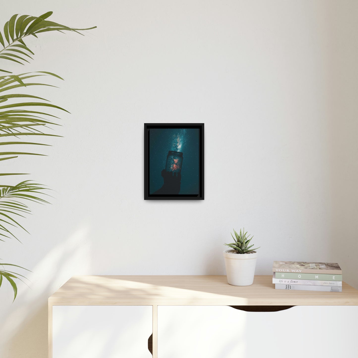 Star Catcher - Matte Canvas, Black Frame