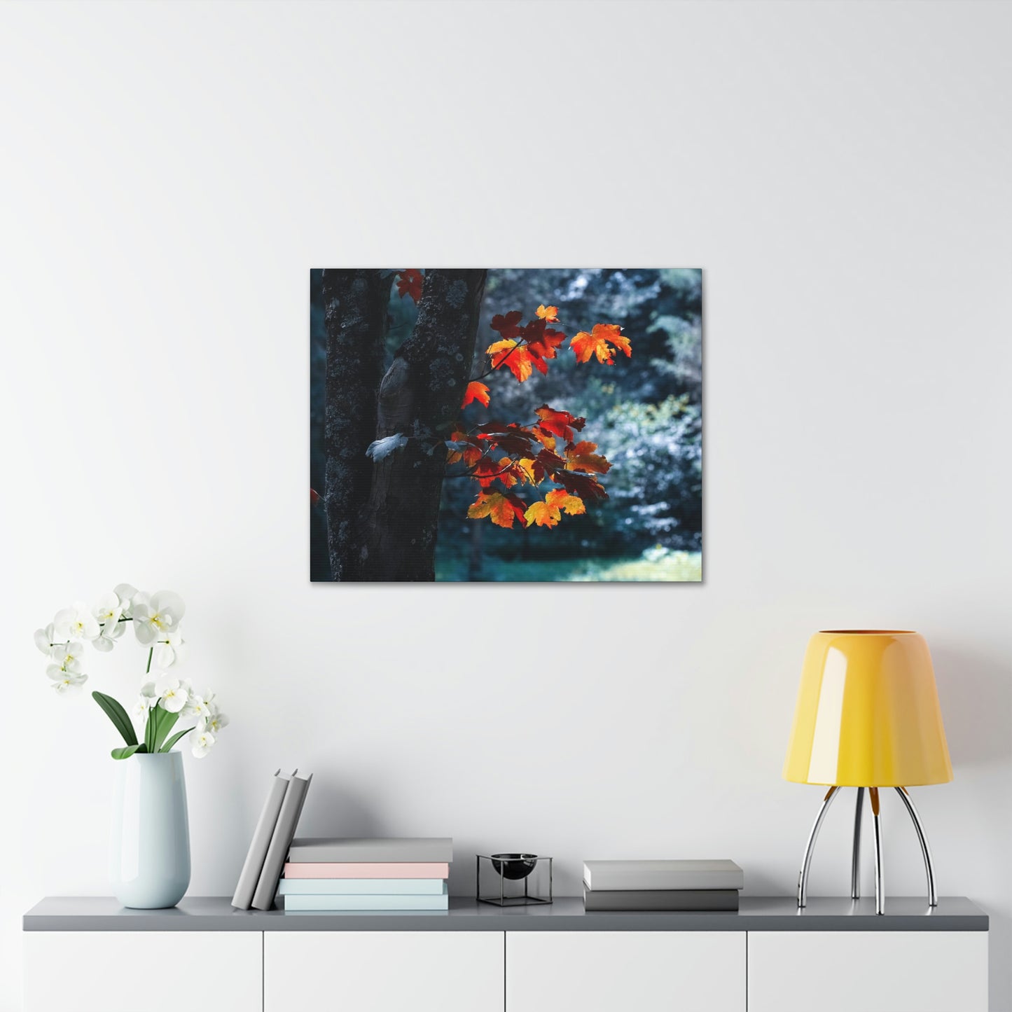 The last Leaves, Fall, Foliage, Nature, Forest - Canvas Gallery Wraps