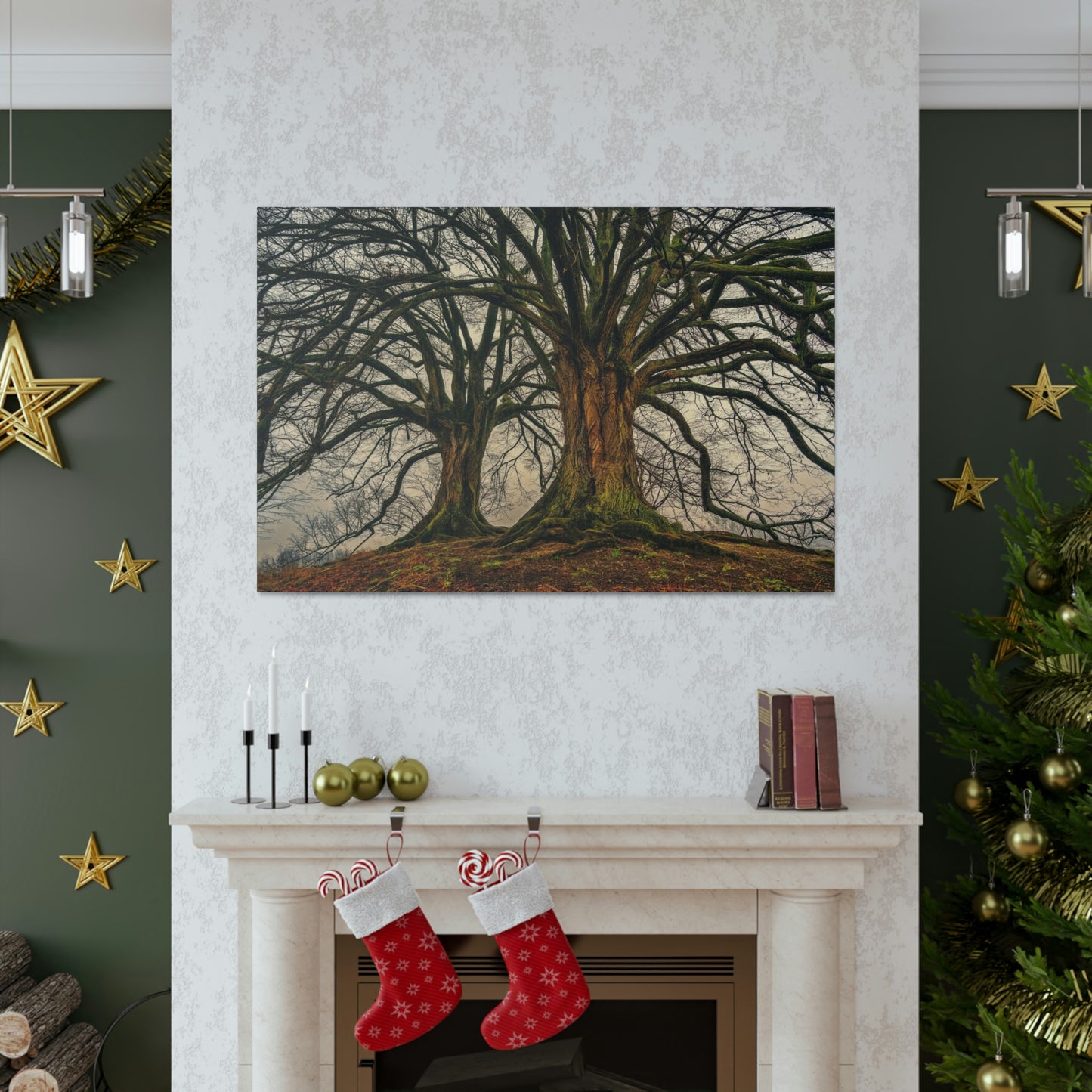 Dark Trees - Nature, Trees, Dark Canvas Gallery Wraps