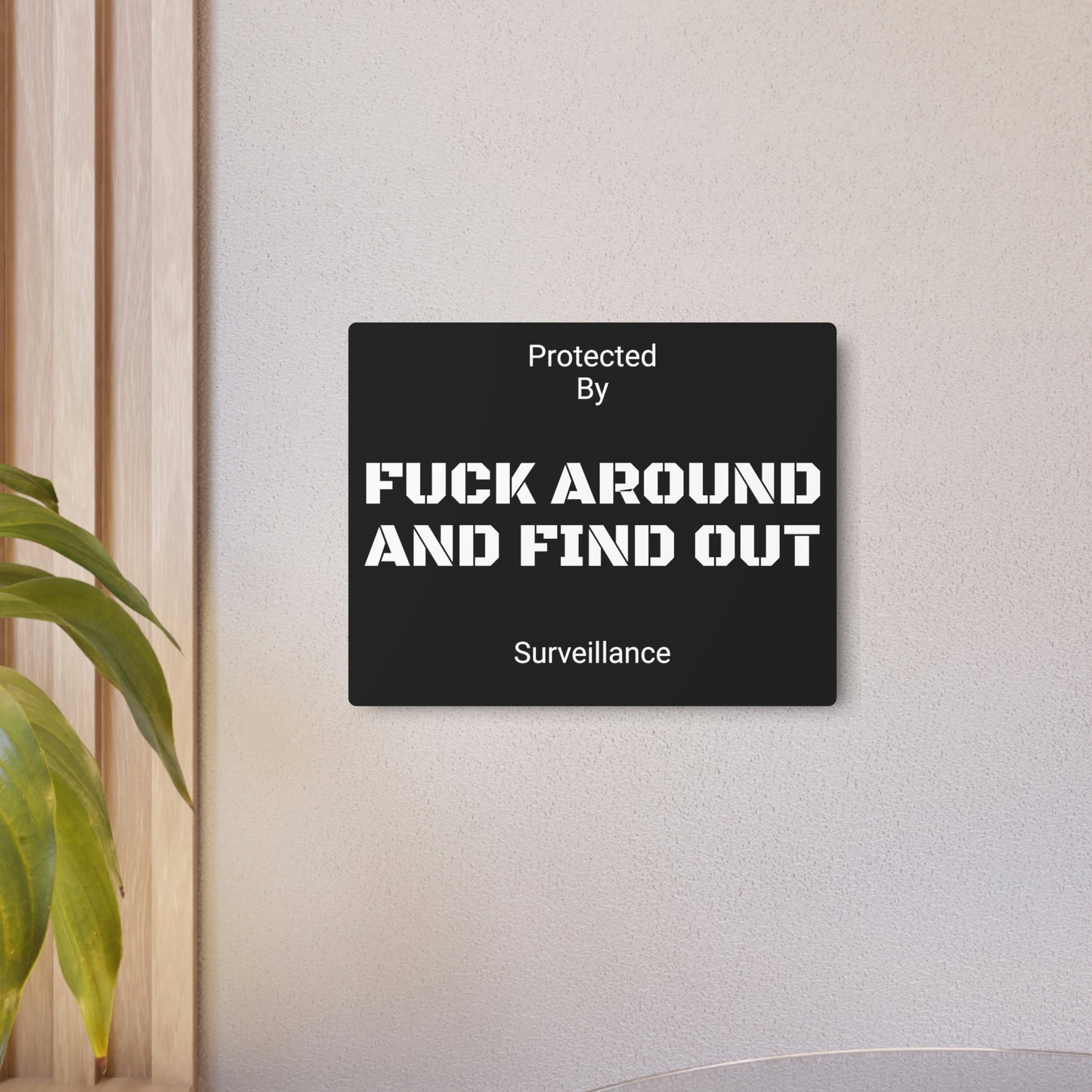 F*** Around and Find out Security Sign - Metal Sign