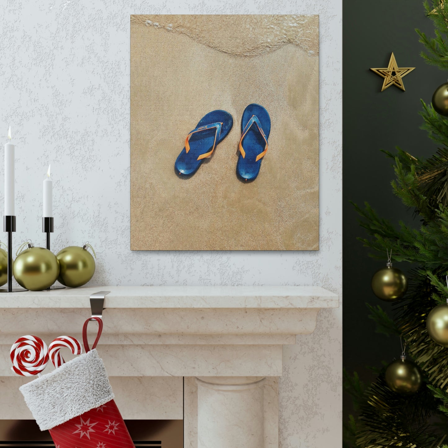 Beachin flip flops - Canvas Gallery Wraps