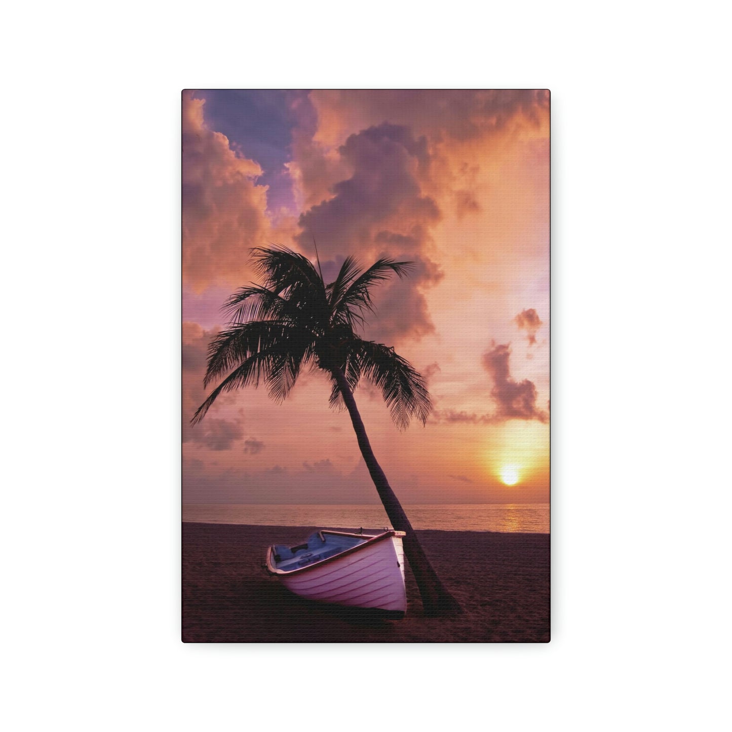Beach Sunset Polyester Canvas