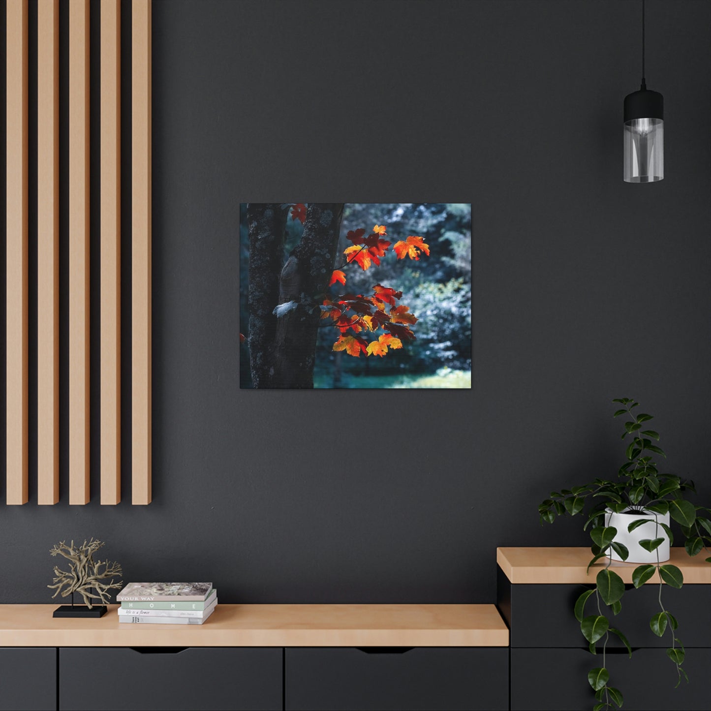 The last Leaves, Fall, Foliage, Nature, Forest - Canvas Gallery Wraps