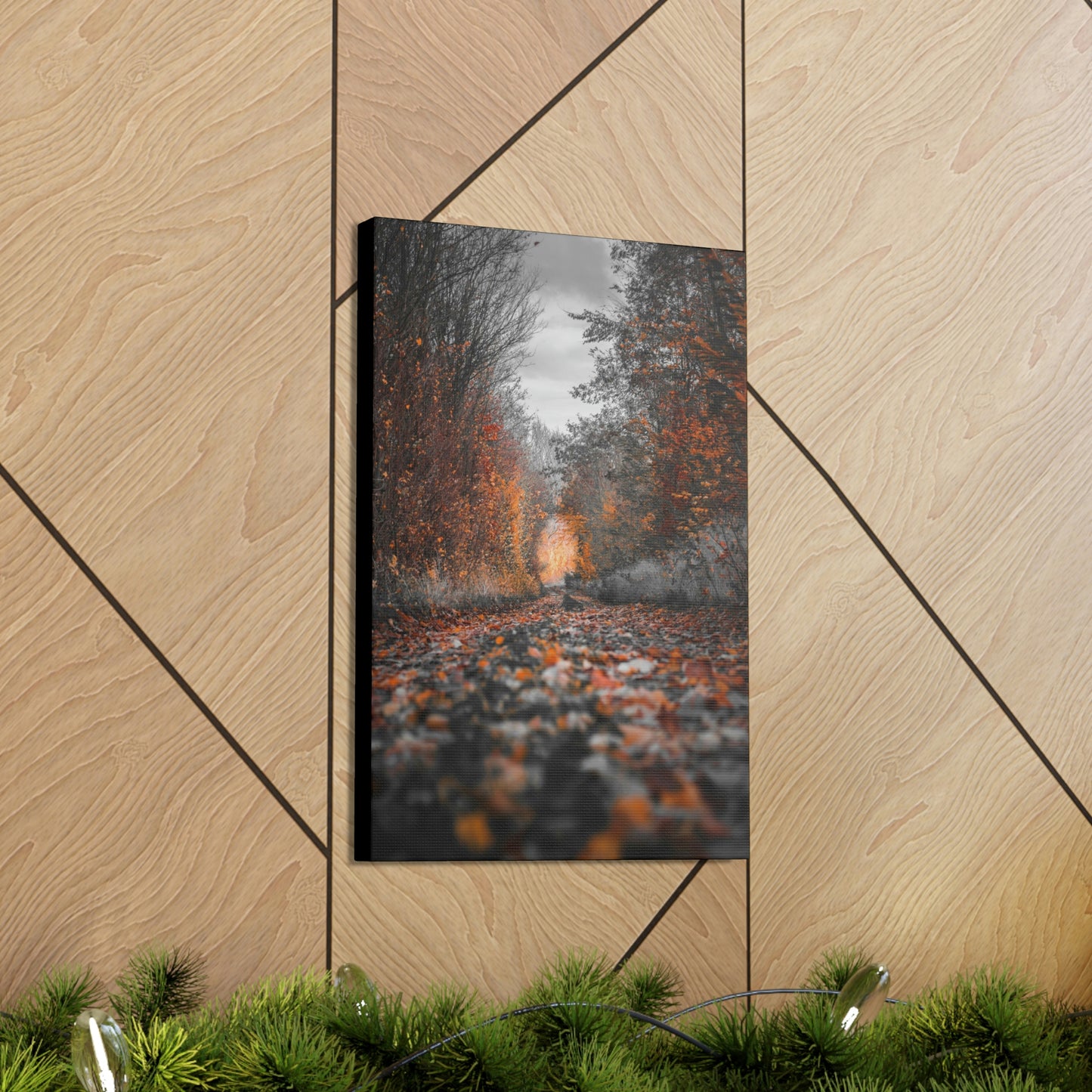 Fall road - Foliage, Nature, Forest, Leaves - Canvas Gallery Wraps