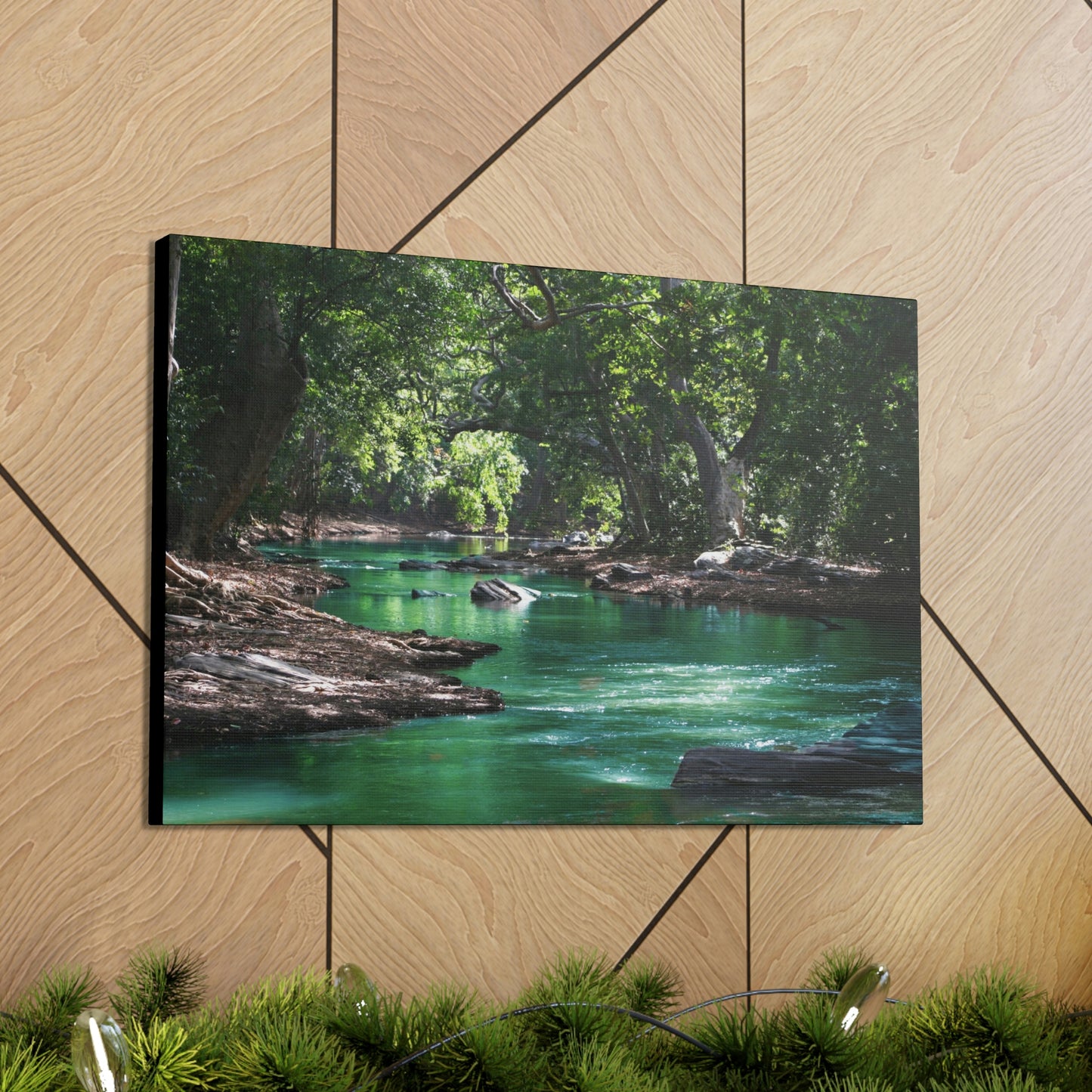 Scenic River - Forest - Canvas Gallery Wraps